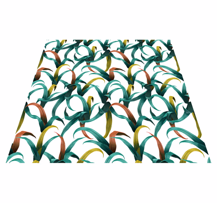 Tapis vinyle fleurs et plantes design tropical magnifique - TenStickers