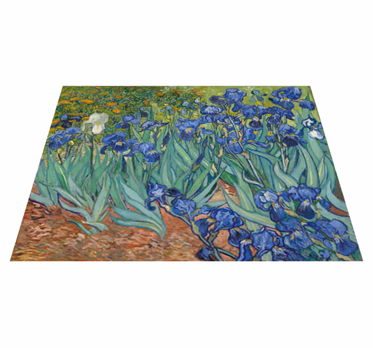 Tapis vinyle fleurs et plantes van gogh fleurs - TenStickers