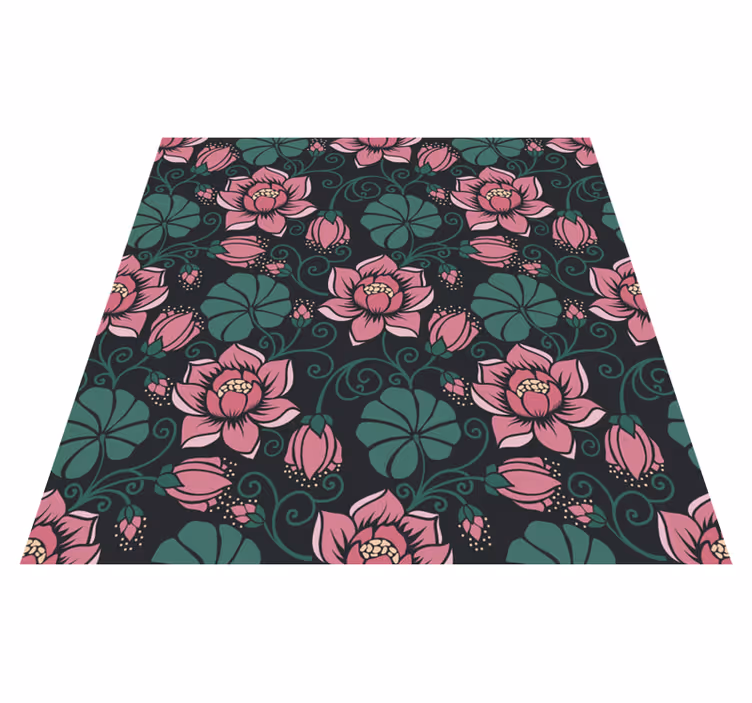 Tapis vinyle fleurs et plantes grimpantes - TenStickers