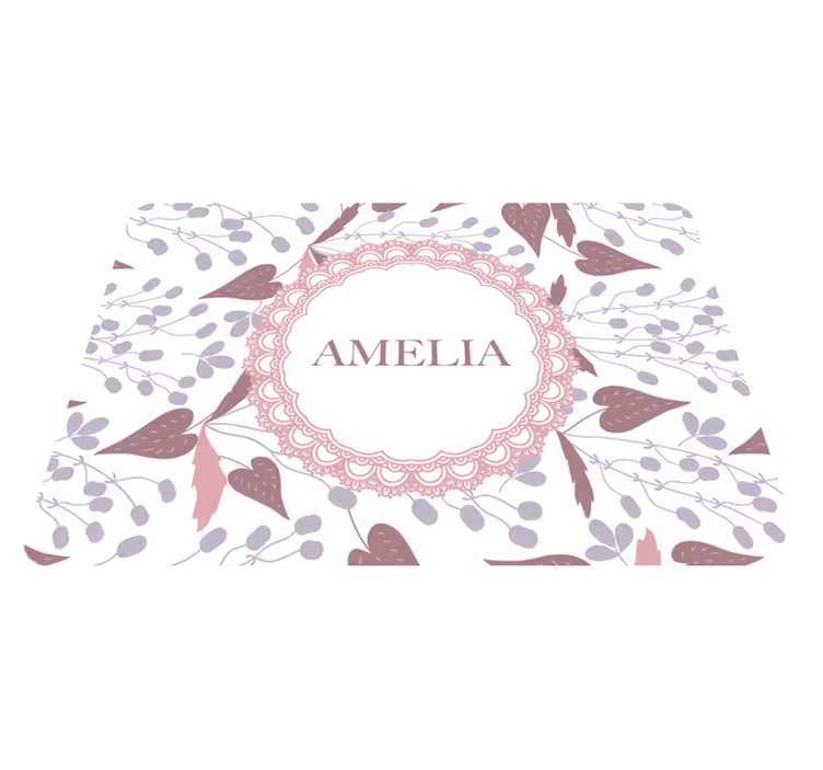 Tapis vinyle fleurs et plantes motif pastel vintage - TenStickers