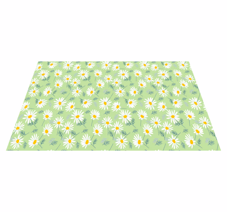 Tapis vinyle fleurs et plantes motif marguerites printemps - TenStickers