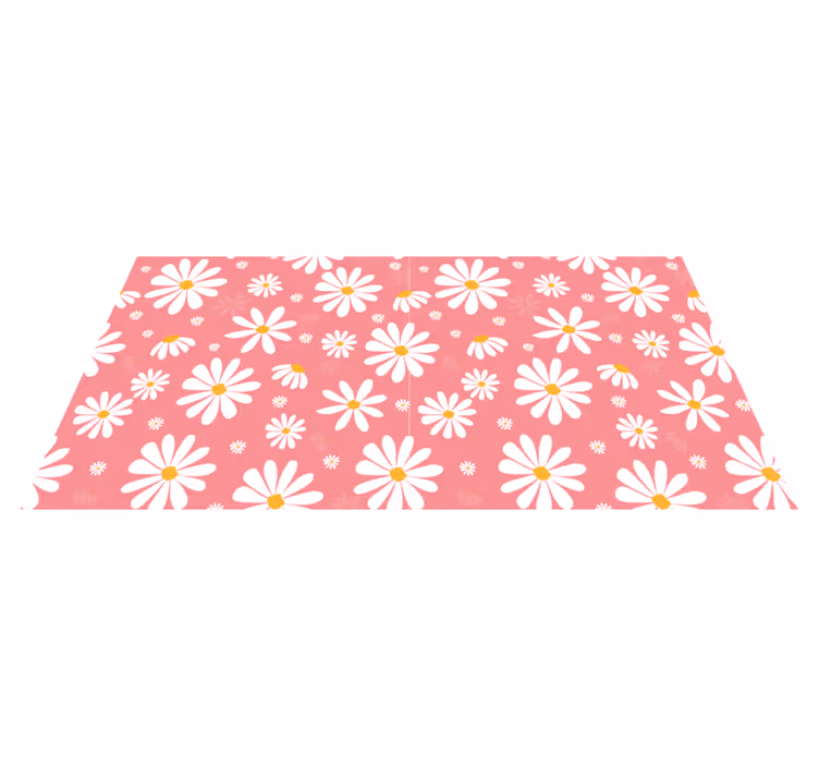 Tapis vinyle fleurs et plantes fleurs de marguerite vintage - TenStickers