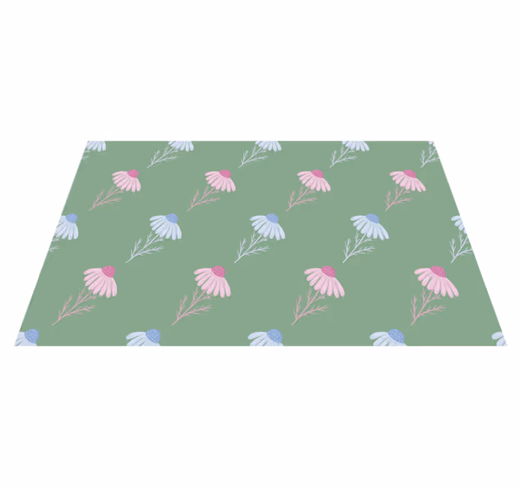 Tapis vinyle fleurs et plantes motif marguerite camomille - TenStickers