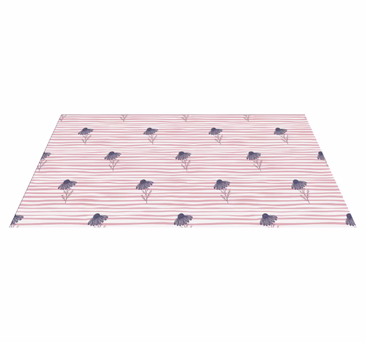 Tapis vinyle fleurs et plantes motif marguerites violettes - TenStickers