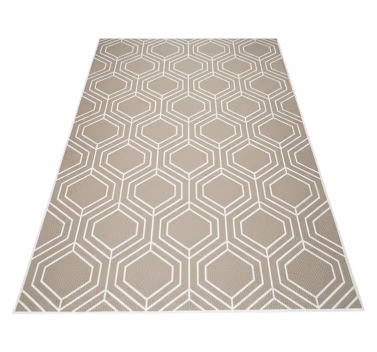 Tapis vinyles géométriques motif tissé en nid d'abeille - TenStickers