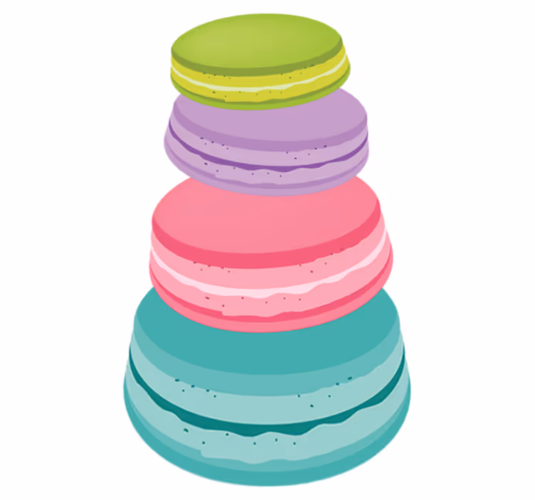 Tapis vinyle cuisine macarons colorés - TenStickers
