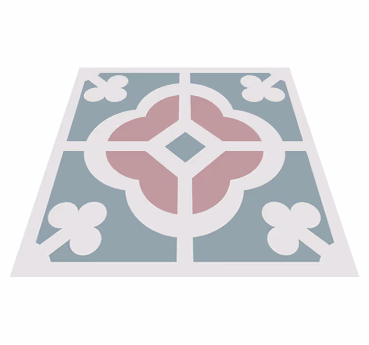 Tapis vinyle cuisine carreaux hydrauliques floraux - TenStickers