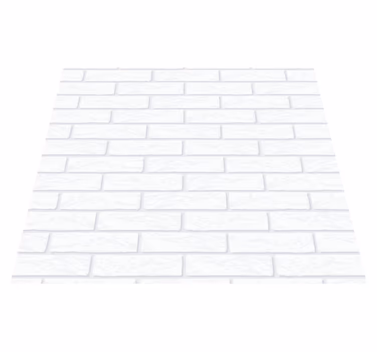 Tapis vinyle cuisine motif briques blanches - TenStickers