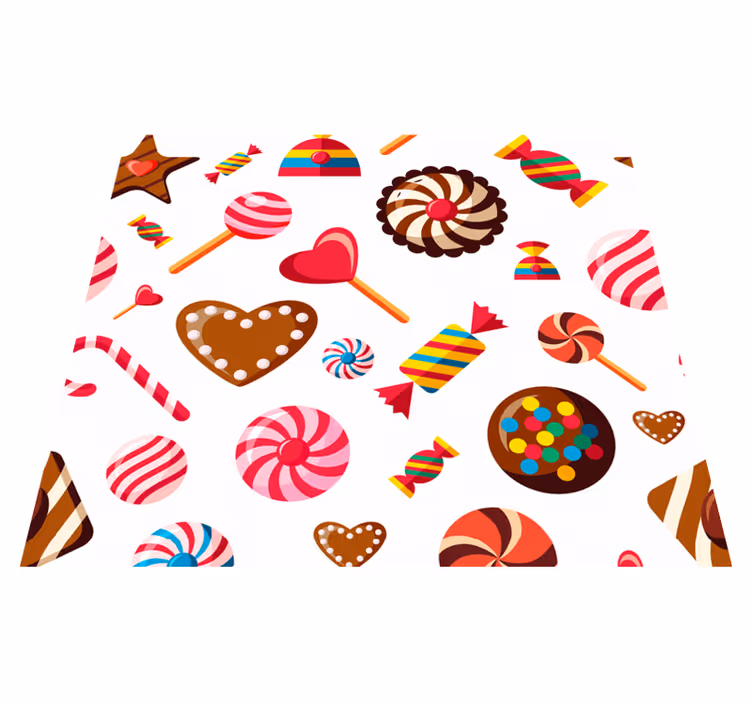 Tapis vinyle cuisine mosaïque sucrée - TenStickers