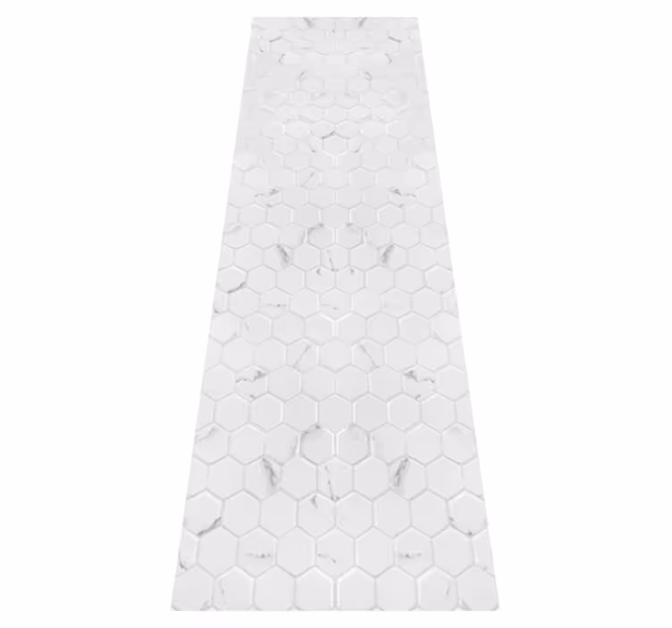 Tapis vinyle cuisine carreaux hexagonaux gris élégants - TenStickers