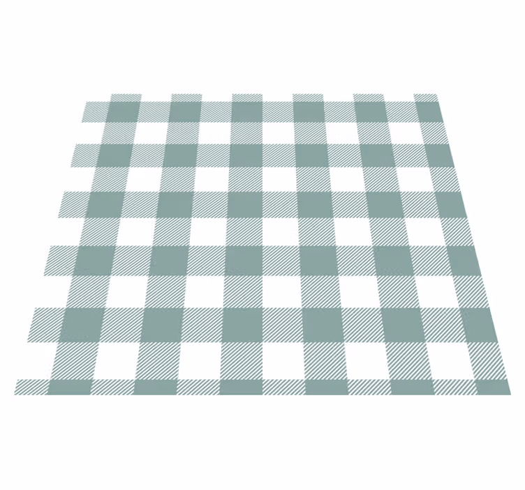 Tapis vinyle cuisine tartan vert - TenStickers
