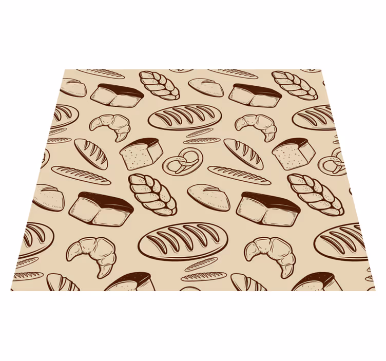 Tapis vinyle cuisine design boulangerie sans couture - TenStickers