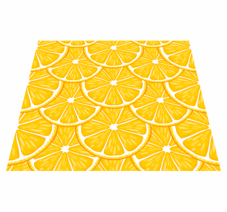Tapis vinyle cuisine motif orange - TenStickers
