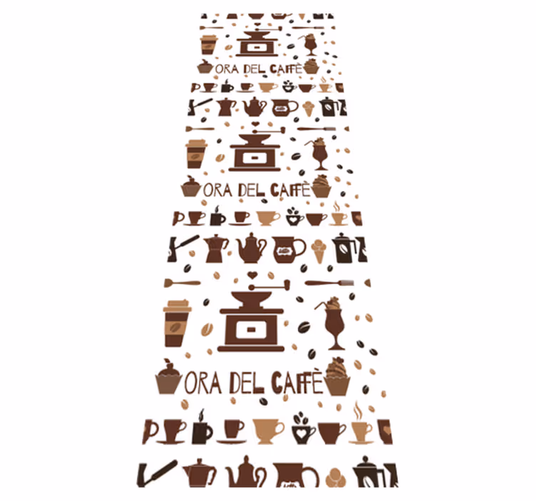 Tapis vinyle cuisine heure du café - TenStickers