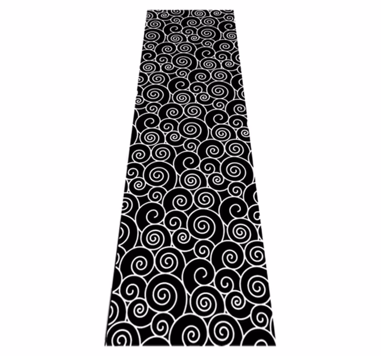 Tapis vinyle salle de bain cercles et vagues - TenStickers