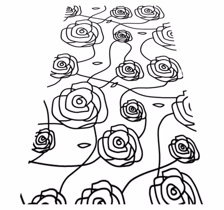 Tapis vinyle salle de bain roses minimalistes - TenStickers
