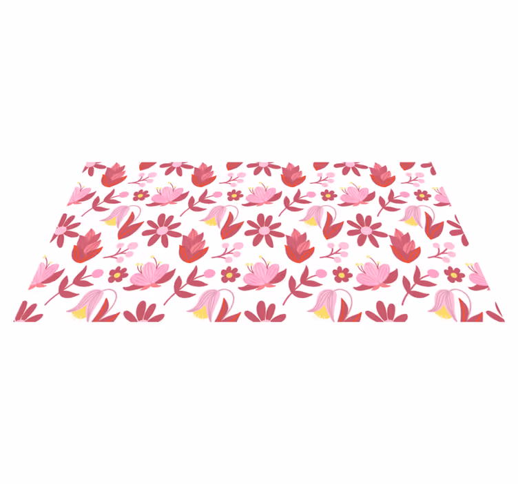 Tapis vinyle fleurs et plantes art populaire polonais - TenStickers