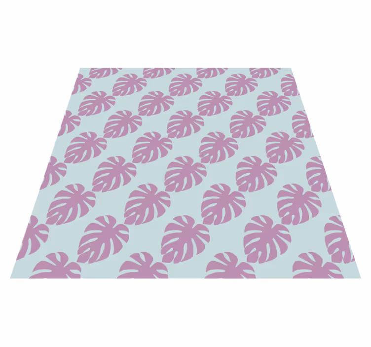 Tapis vinyle fleurs et plantes motif feuilles - TenStickers