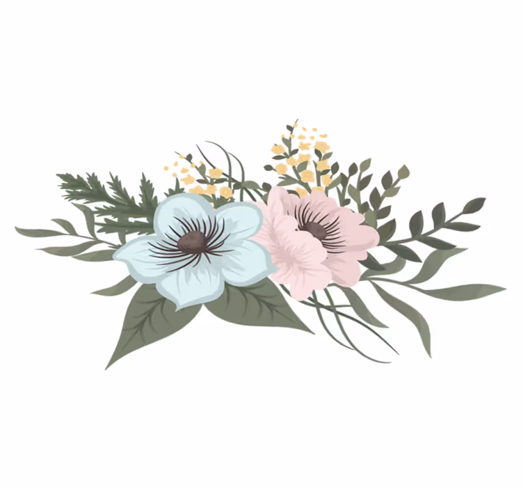 Tapis vinyle fleurs et plantes agencement botanique - TenStickers