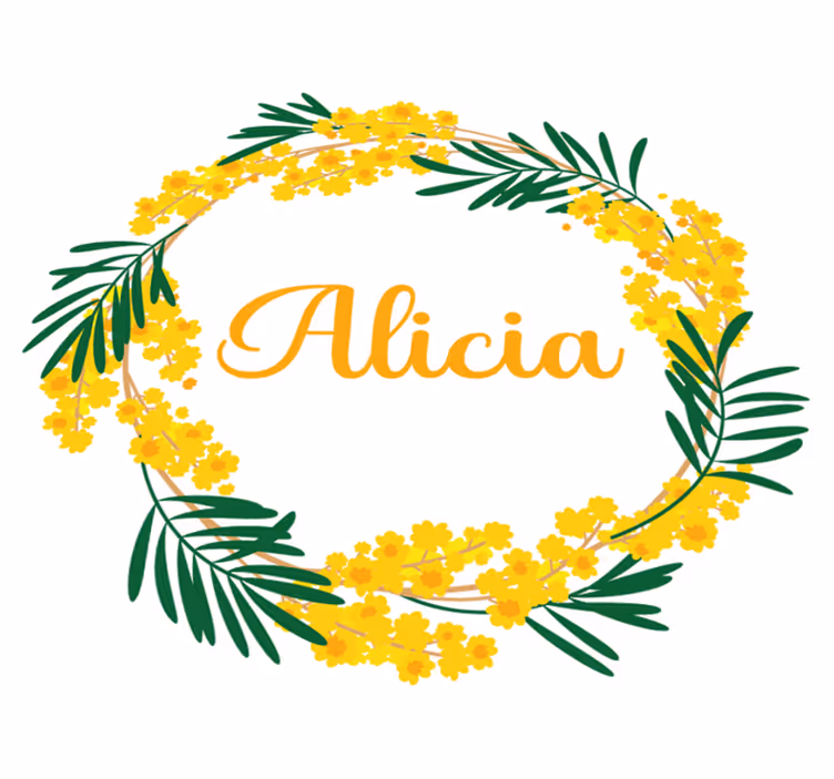 Tapis vinyle ado mimosa arrondi - TenStickers