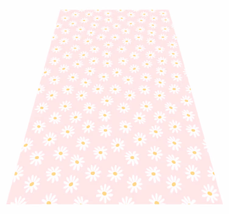 Tapis vinyle chambre motif fleurs marguerites - TenStickers
