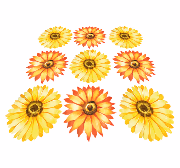 Tapis vinyle chambre composition de fleurs vives - TenStickers