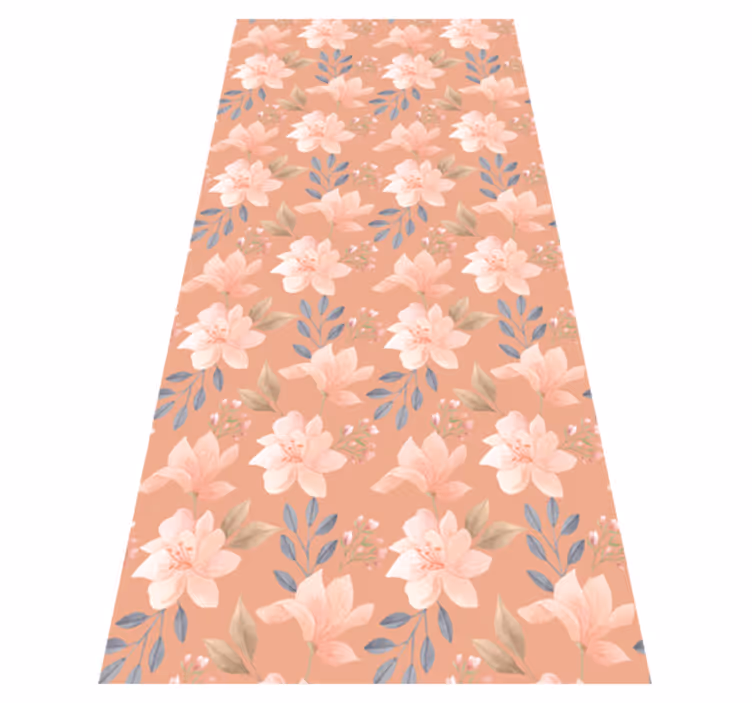Tapis vinyle chambre motif floral épanoui - TenStickers