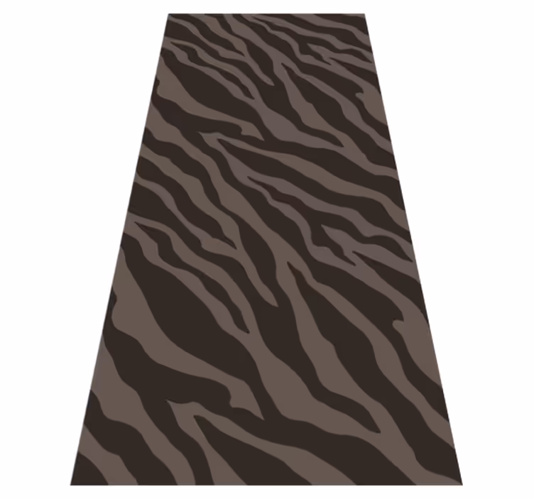 Tapis vinyle animal motif zèbre noir - TenStickers