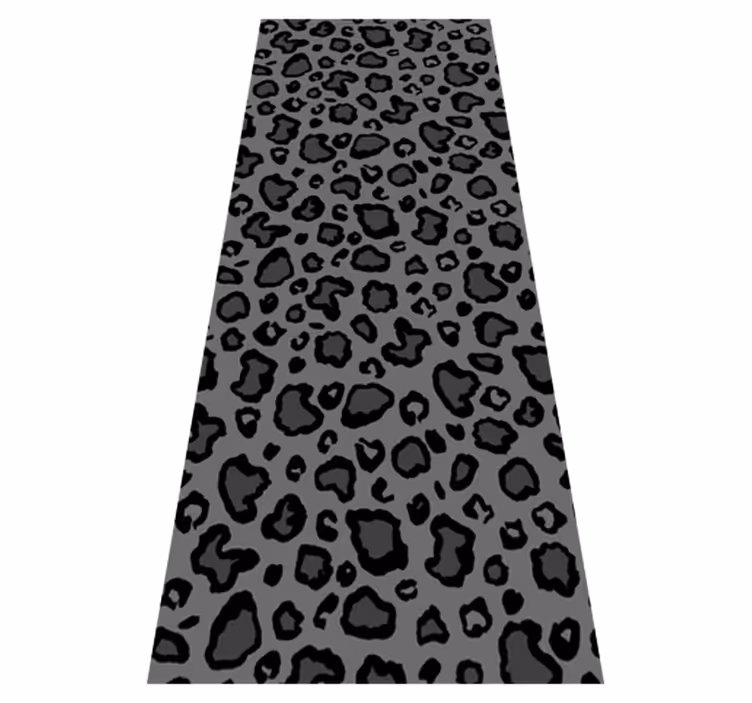 Tapis vinyle animal motif léopard noir et gris - TenStickers