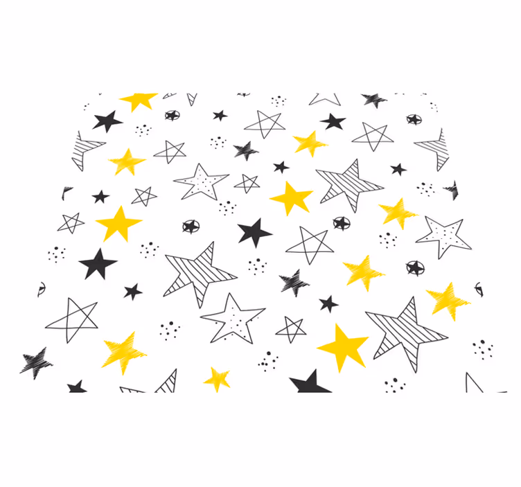 Tapis vinyle étoile motif rock'n'roll - TenStickers