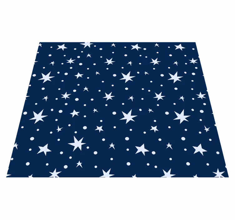 Tapis vinyle étoile sur fond bleu marine - TenStickers