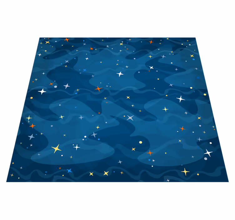 Tapis vinyle étoile camouflage étoilé - TenStickers