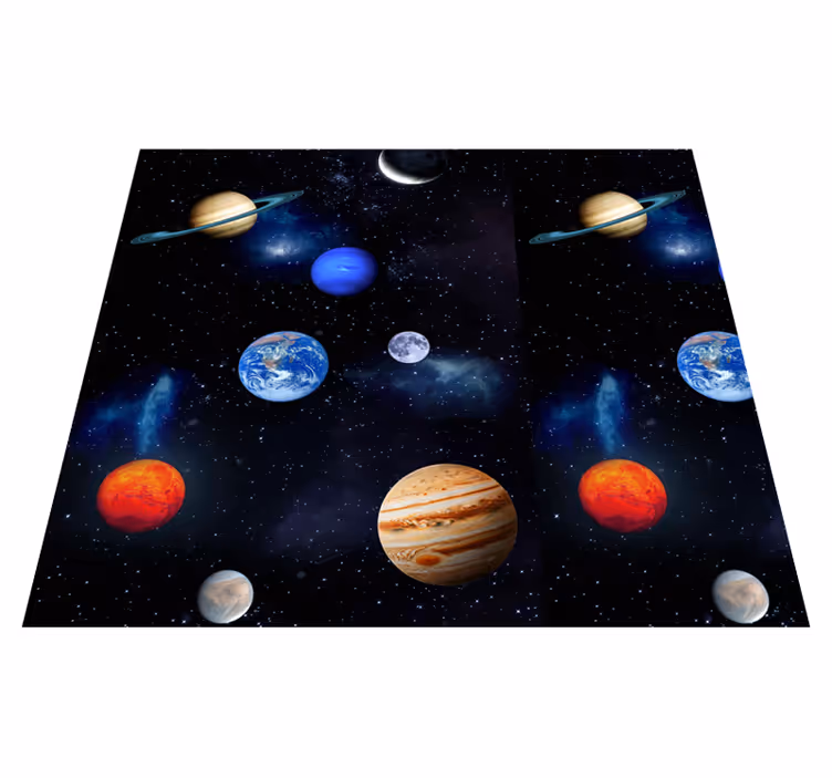 Tapis vinyle étoile cosmos planètes - TenStickers