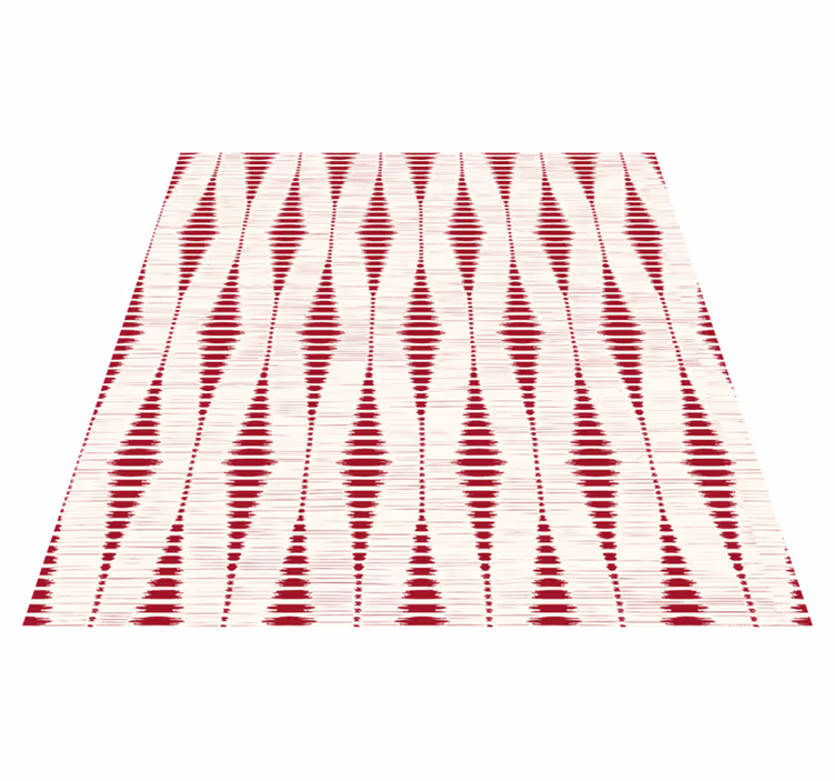 Tapis vinyles géométriques ikat rouge rabaul - TenStickers