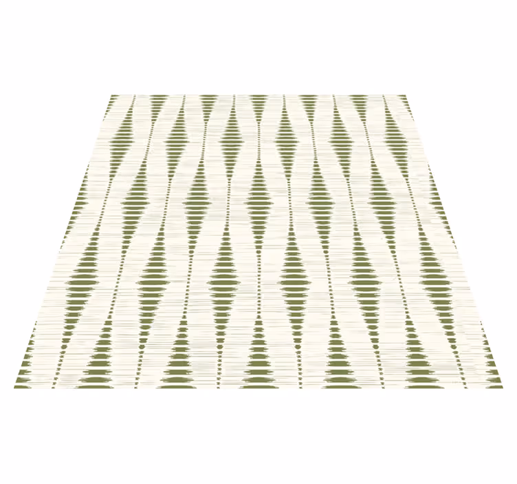 Tapis vinyles géométriques vert mousse ikat - TenStickers