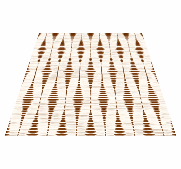 Tapis vinyles géométriques ikat marron chocolat - TenStickers