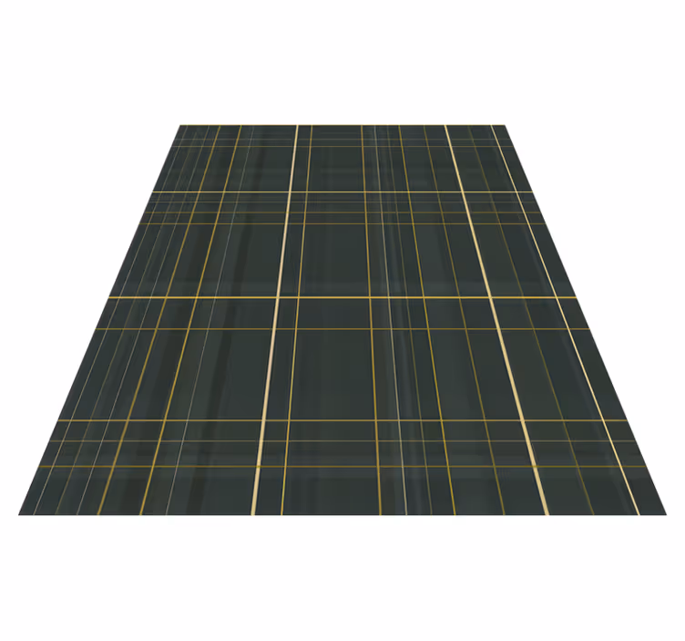 Tapis vinyles géométriques motif écossais vert foncé - TenStickers