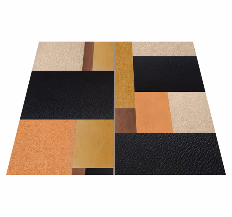 Tapis vinyles géométriques blocs texturés - TenStickers