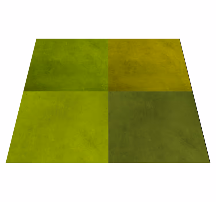 Tapis vinyles géométriques carrés verts modernes - TenStickers