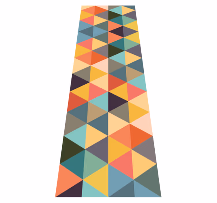 Tapis vinyles géométriques motifs géométriques multicolores - TenStickers