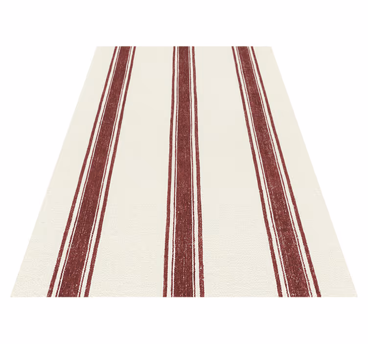 Tapis vinyles géométriques lignes verticales rouges - TenStickers