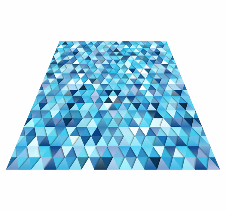 Tapis vinyles géométriques abstraits bleus - TenStickers