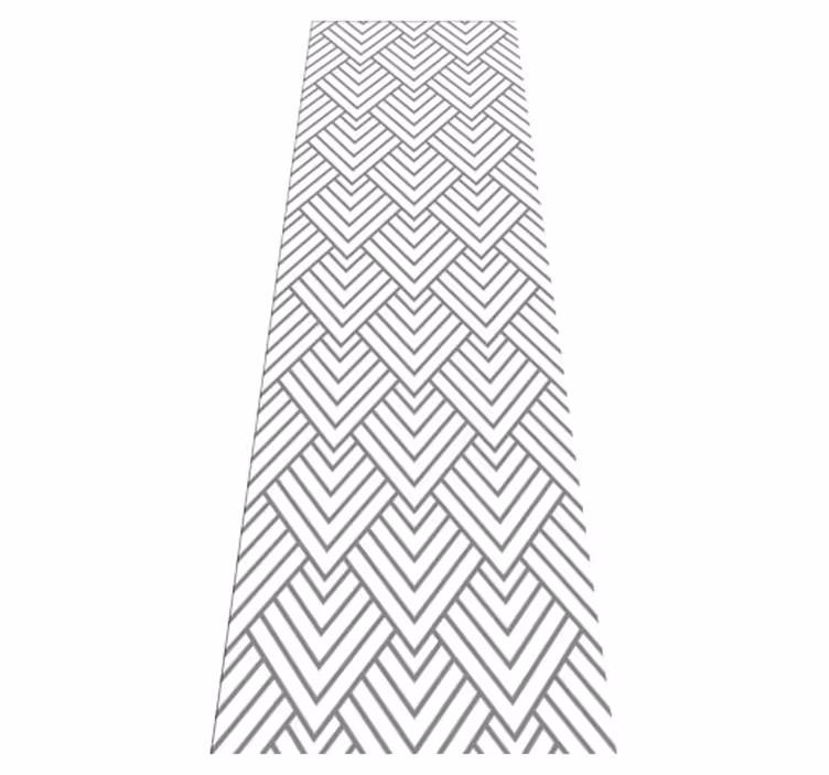 Tapis vinyles géométriques motif triangles blancs - TenStickers