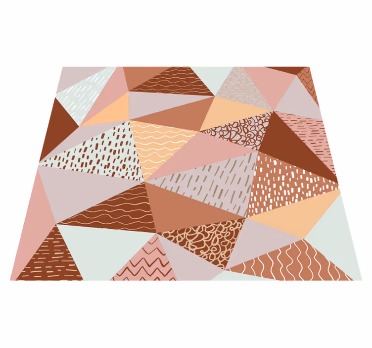 Tapis vinyles géométriques composition de triangles - TenStickers