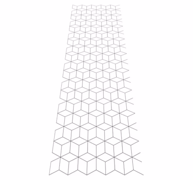 Tapis vinyles géométriques motif cubes géométriques - TenStickers