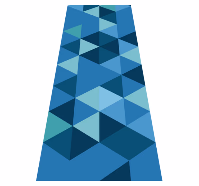 Tapis vinyles géométriques carrés bleus - TenStickers