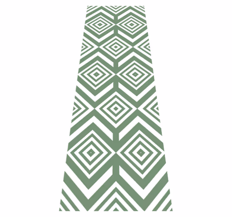 Tapis vinyles géométriques losanges verts - TenStickers