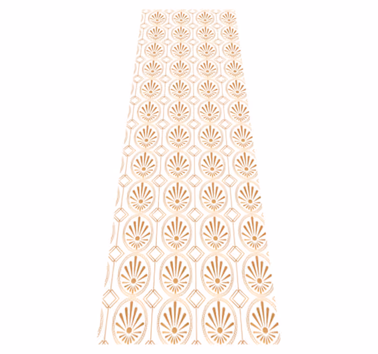 Tapis vinyles géométriques motif déco art moderne or blanc - TenStickers