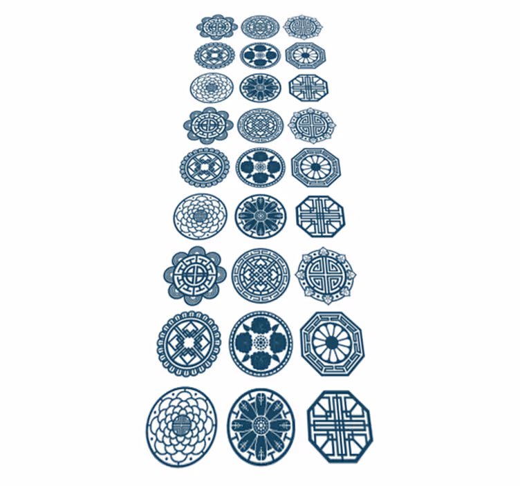 Tapis vinyles géométriques formes coréennes - TenStickers