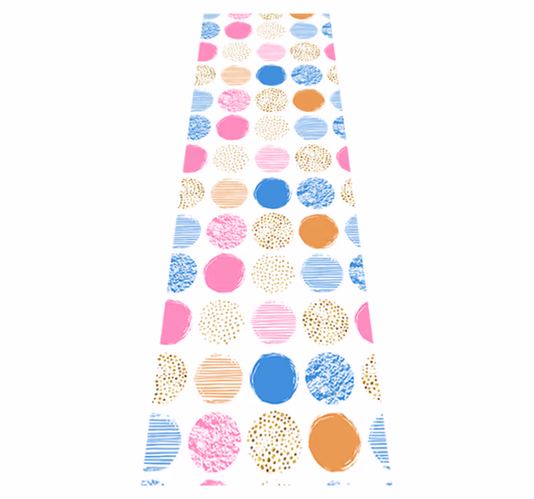 Tapis vinyles géométriques à motifs de points colorés - TenStickers